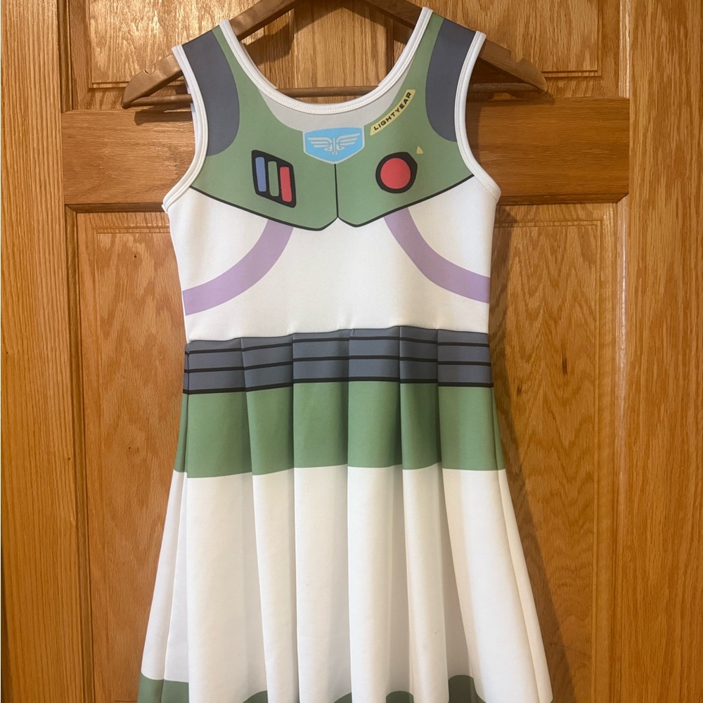 Kids Space Ranger Dress - Green and White